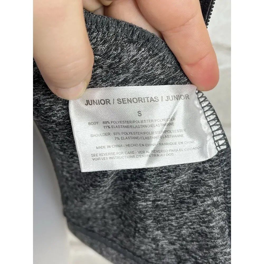 Energie Gray Athletic Full Zip Jacket Pink Zipper